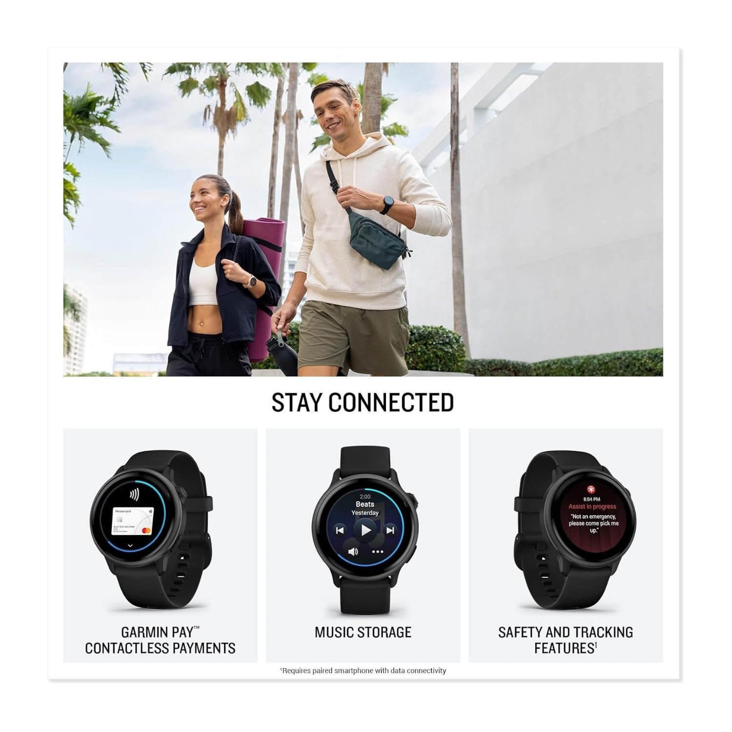 Garmin vivoactive 6 Fitness GPS Slate/Black Smartwatch Bundle with T710 True Wireless Earbuds