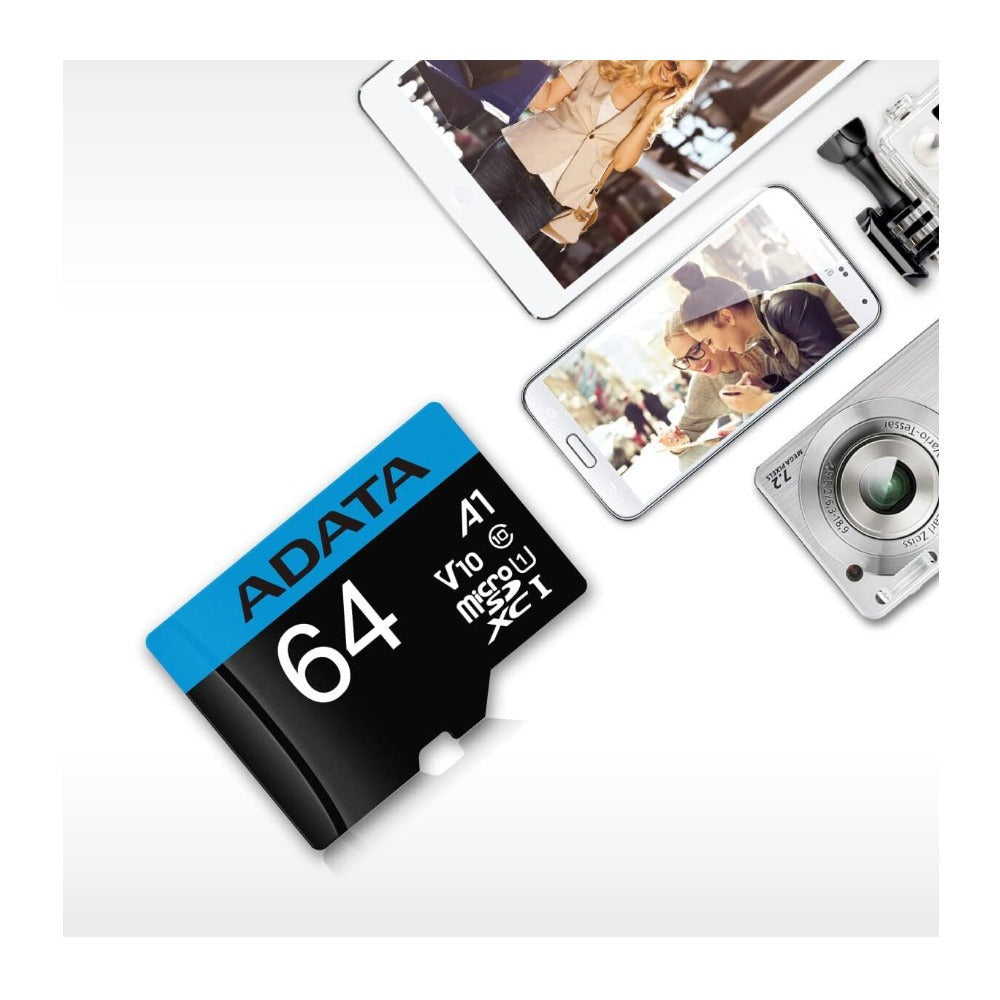 ADATA Technology 64GB Premier microSD/SDHC UHS-I Class 10 Memory Card with Adapter