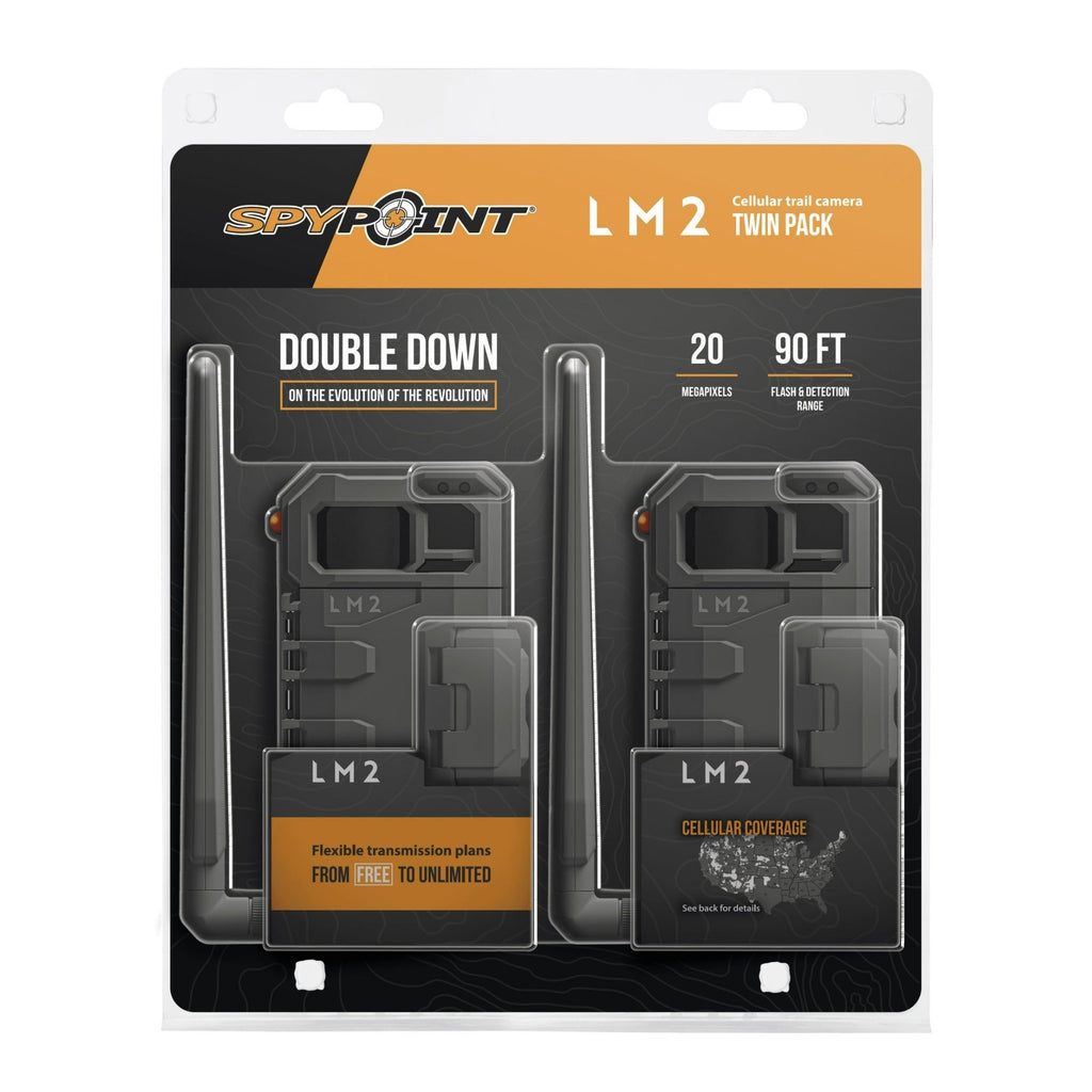Spypoint LM2 Infrared Motion Sensor 20 MP Trail Camera (Verizon, 2-Pack)