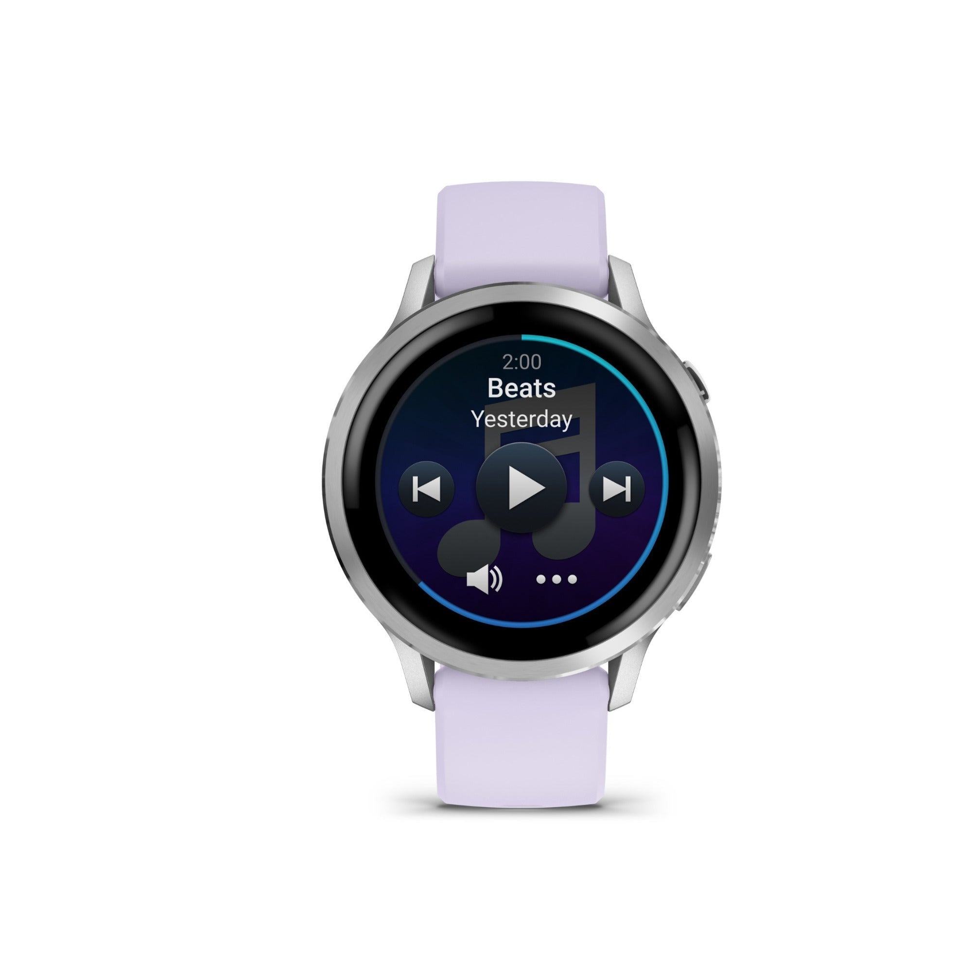 Garmin Venu 4 41mm Smartwatch (Silver with Periwinkle Silicone Band)