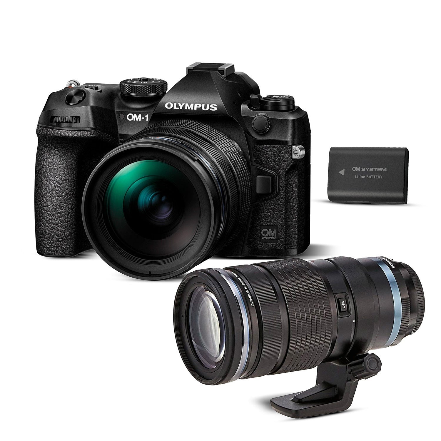 OM SYSTEM OM-1 Mark II Mirrorless Camera with 12-40mm f2.8 Lens with 40-150mm f2.8 Lens Bundle