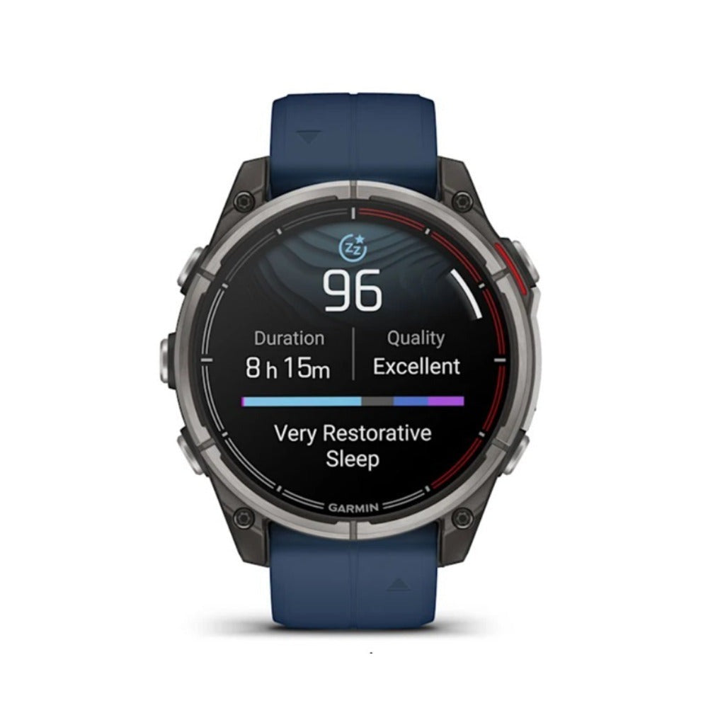 Garmin quatix 8 AMOLED Marine GPS 47mm Smartwatch (Titanium/Captain Blue)