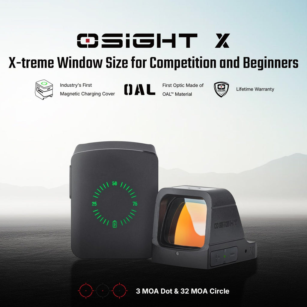 Osight X 3 MOA Dot and 32 MOA Circle Multi-Reticle Sight with Charging Cover