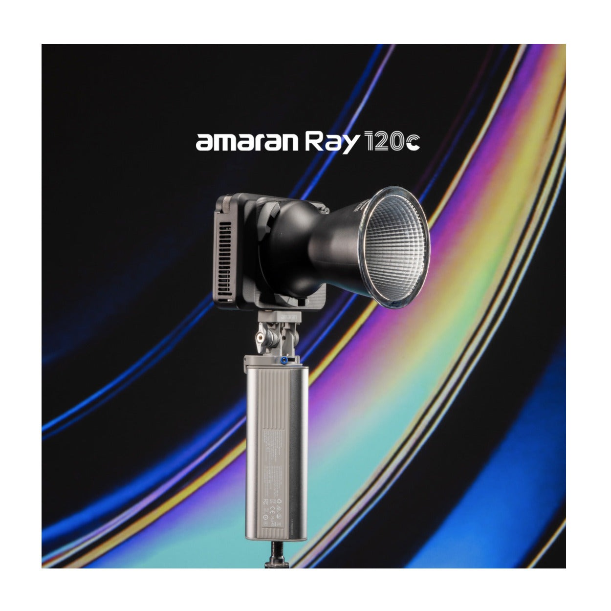 Amaran Ray 120c RGB LED Video Light (US) with Light Dome 60 2ft Circular Bowens Mount Softbox