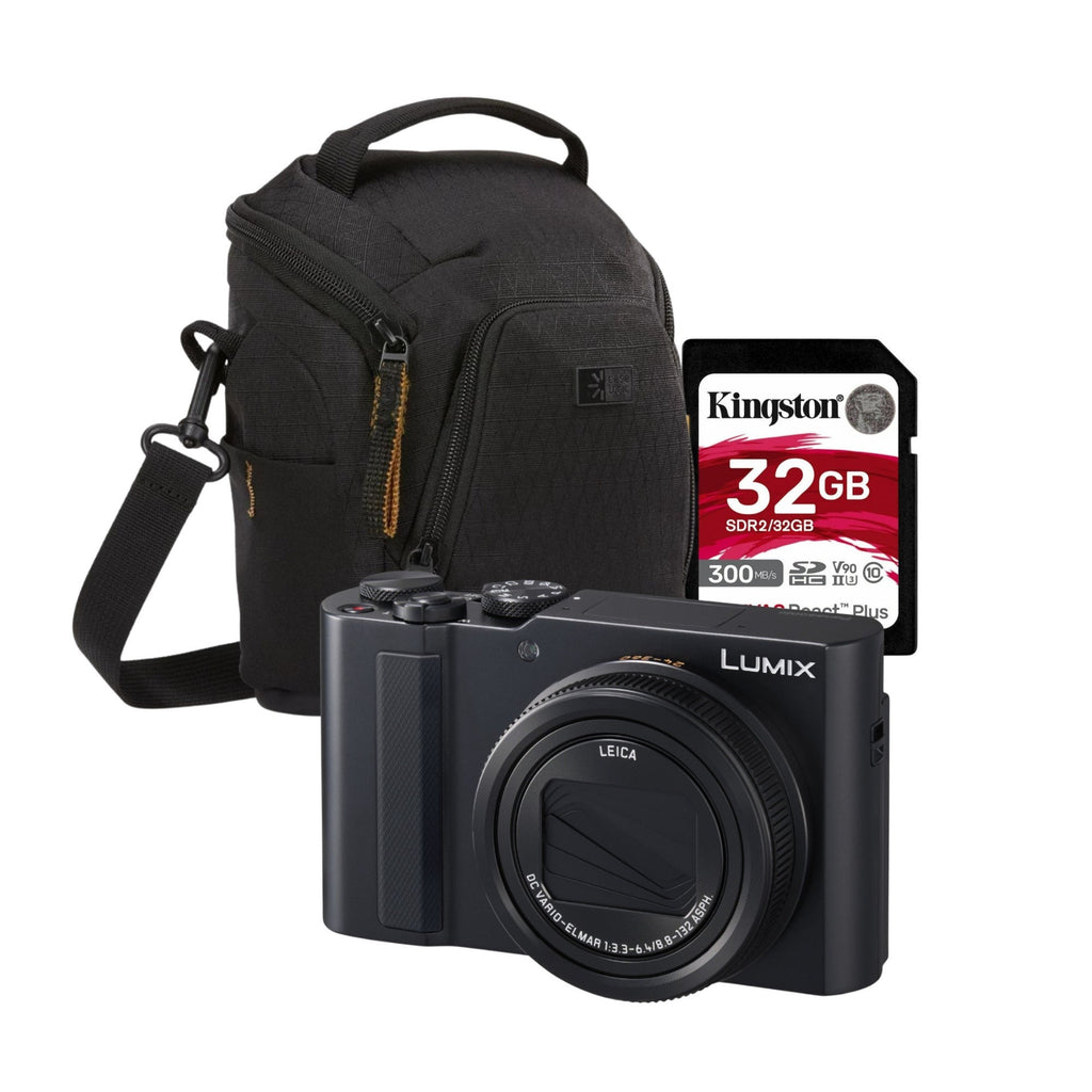 LUMIX ZS300 Compact Point and Shoot 4K Digital Camera (Black) with Accessories