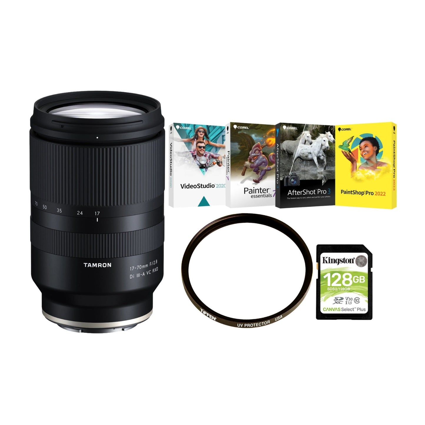 Tamron 17-70mm F/2.8 Di III-A RXD Lens (Sony E-Mount) with Accessories Bundle