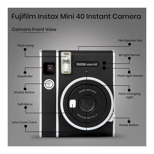 Fujifilm Instax Mini 40 Instant Film Camera with Twin Film Pack (20 Exposures)