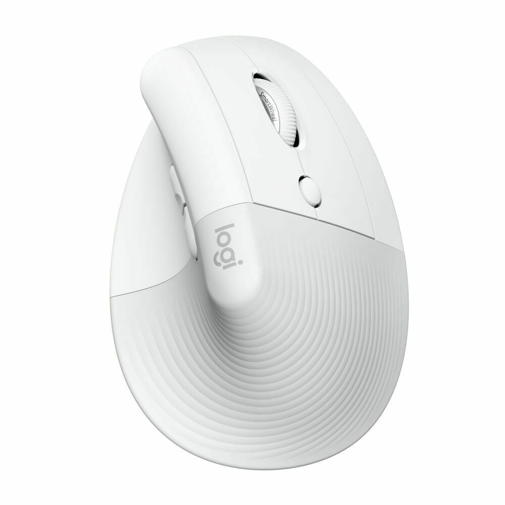 Logitech Lift Vertical Wireless Ergonomic Mouse (Pale Gray) and 4-Port USB 3.0