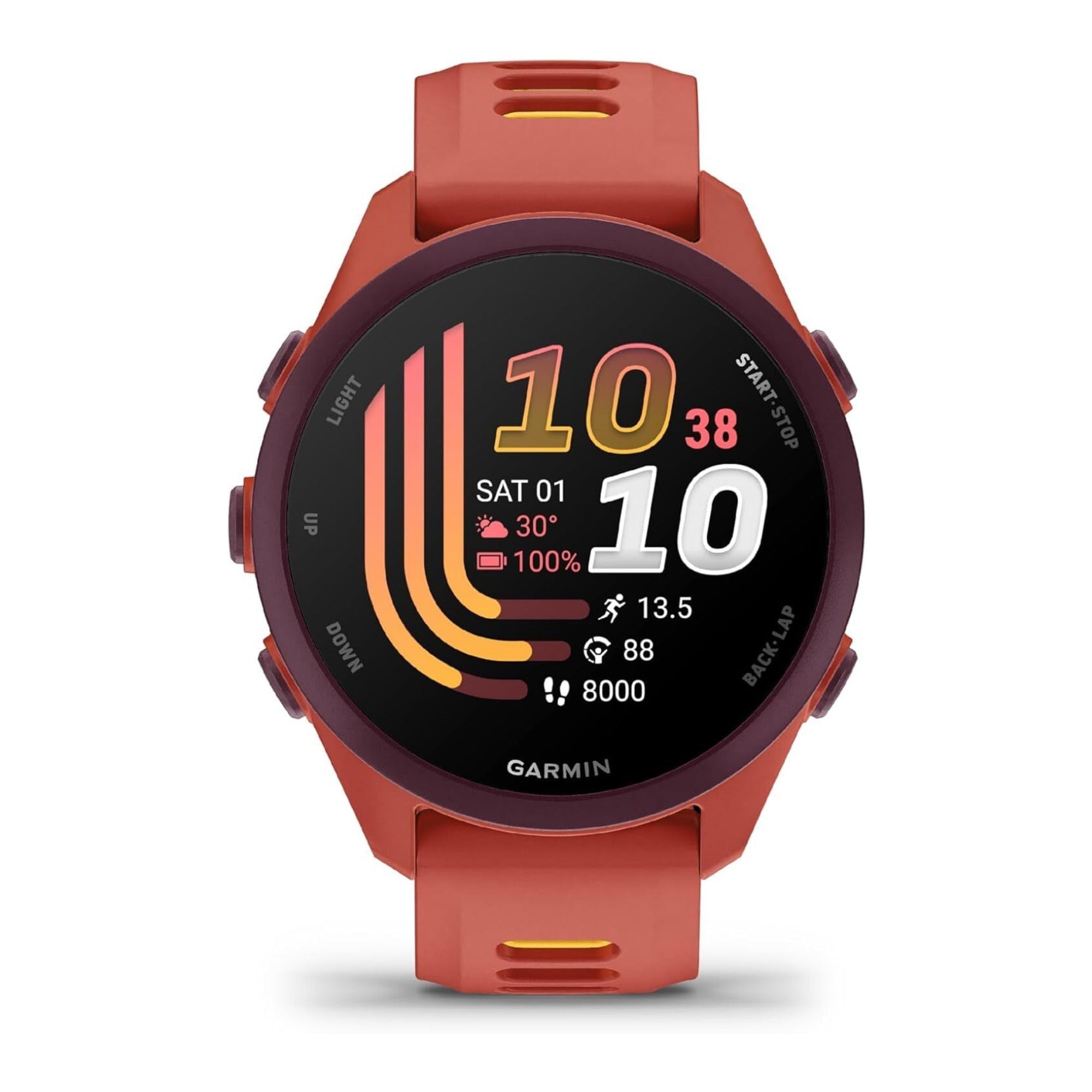 Garmin Forerunner 170 Music GPS Running Smartwatch (Red Pink/Mango)