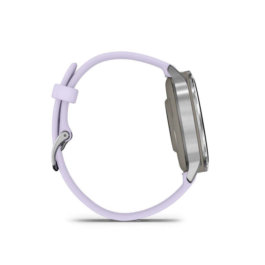 Garmin Venu 4 41mm Smartwatch (Silver with Periwinkle Silicone Band)