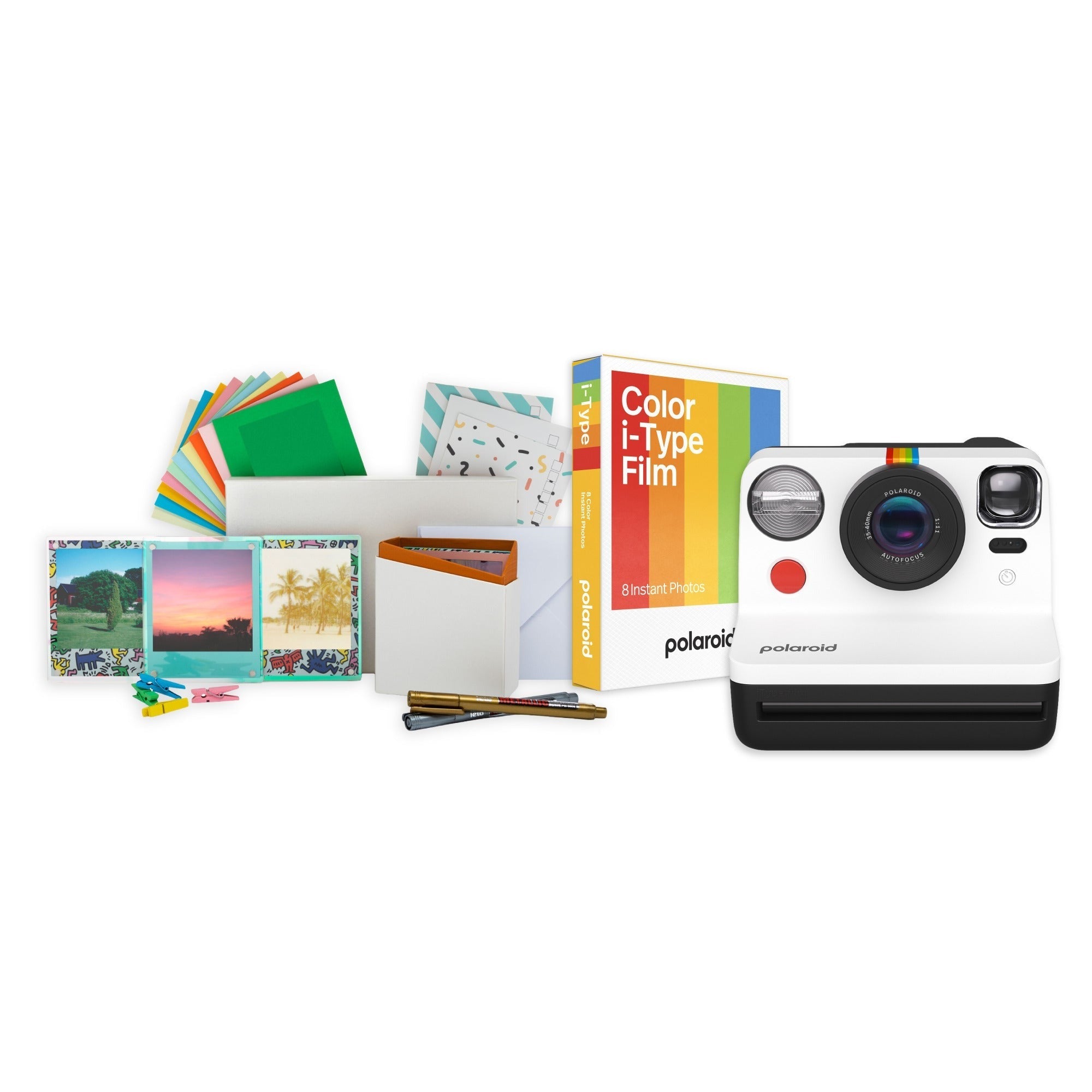 Polaroid Originals Now i-Type Instant Film Camera (Black and White) Bundle