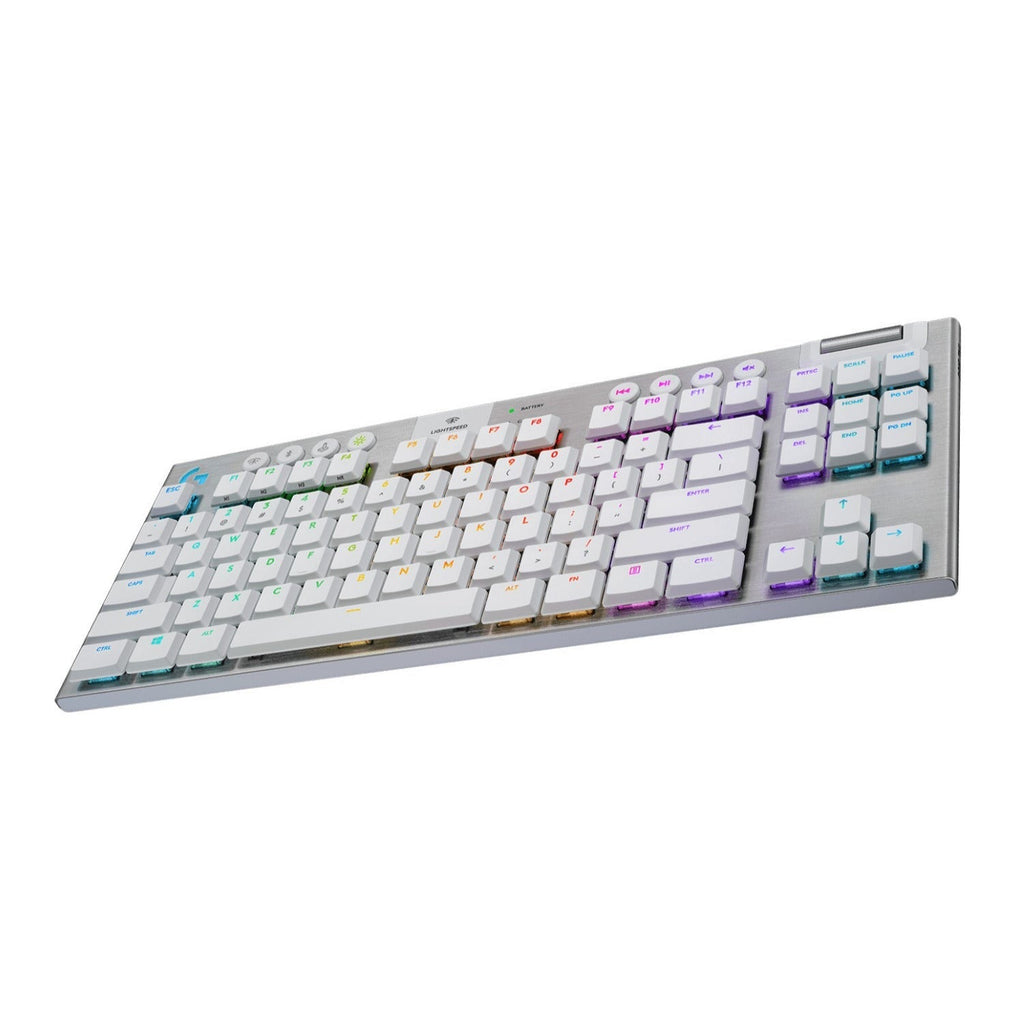 Logitech G915 TKL Tenkeyless Wireless RGB Mechanical Gaming Keyboard (White)