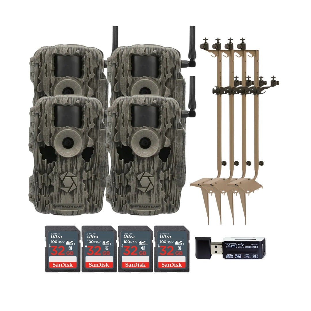 Stealth Cam 36MP Fusion Max Cellular Trail Camera with 80-Feet Detection Range (2-Pack) x 2 Bundle