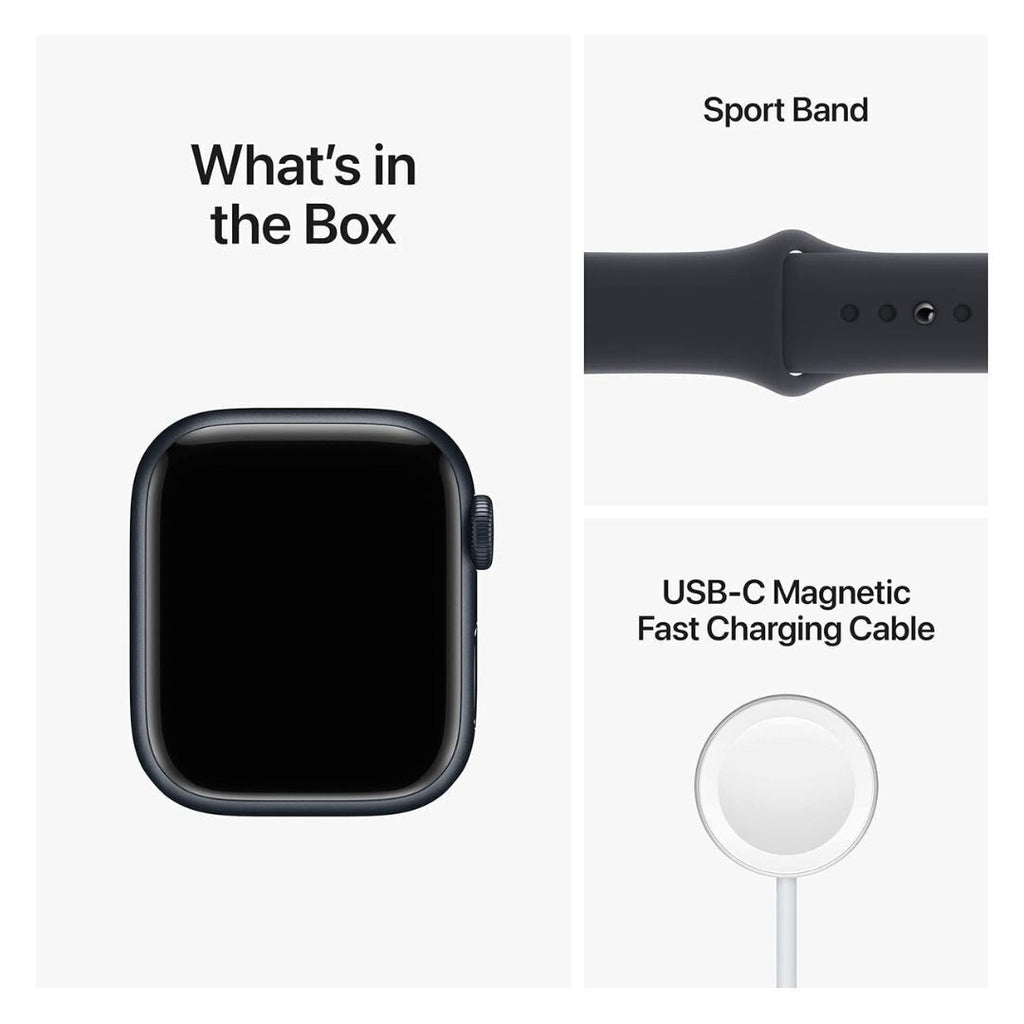 Apple Watch Series 8, 41mm GPS, Aluminum Case with Sport Band (Midnight) (Certified Refurbished)