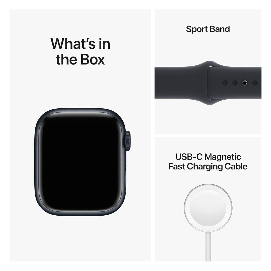 Apple Watch Series 8, 41mm GPS, Aluminum Case with Sport Band (Midnight) (Certified Refurbished)