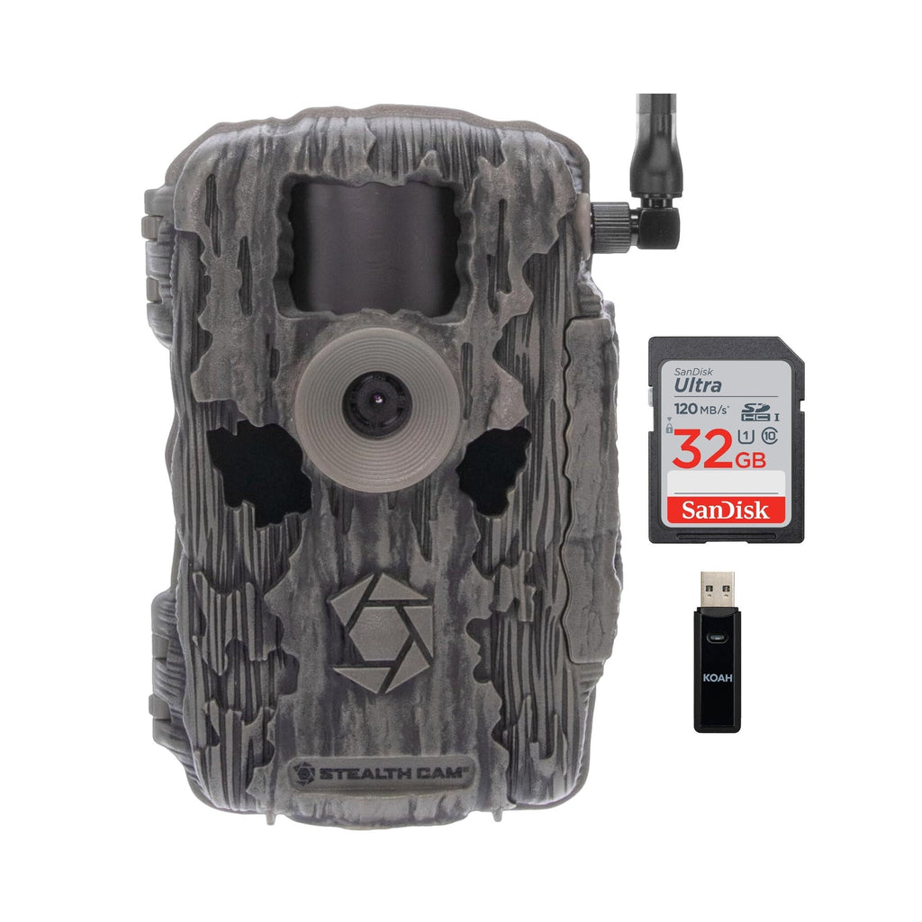 Stealth Cam Fusion X-Pro 36MP 720P Cellular Dual Sim Trail Camera Bundle