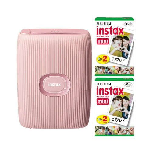 Fujifilm Instax Mini Link2 Smartphone Printer (Pink) and Film Pack (40 Sheets)