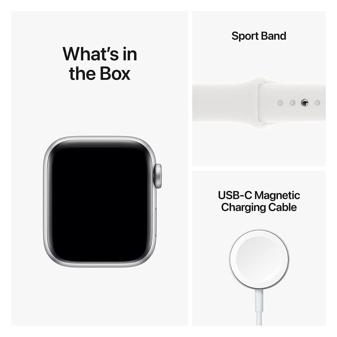 Apple Watch SE (2nd Gen) GPS + Cellular 40mm Silver Aluminum Case with White Band (Certified Refurbished)