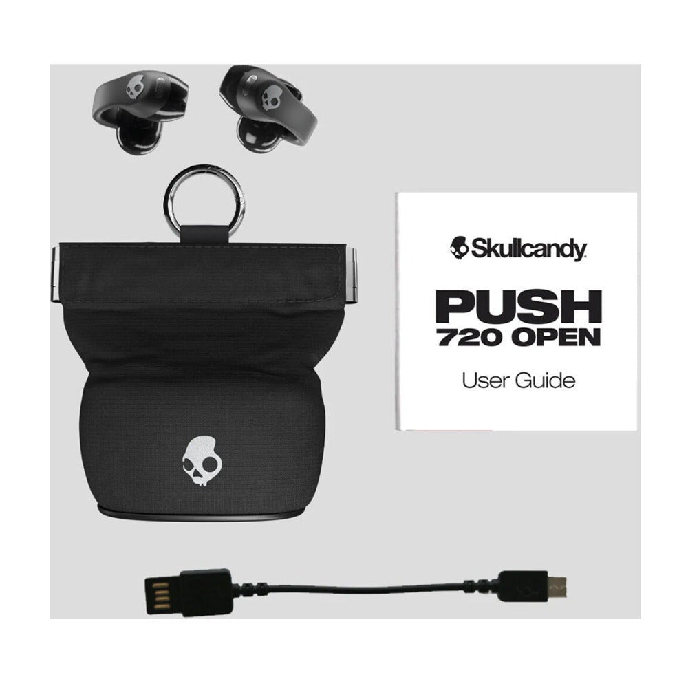 Skullcandy Push 720 Open-Ear True Wireless Earbuds (True Black)