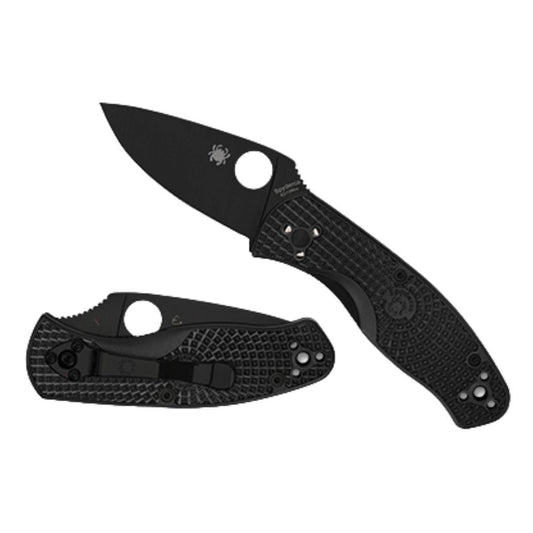Spyderco Persistence Lightweight 6.85-Inch PlainEdge Pocket Knife with 8Cr13MoV Steel Blade (Black)