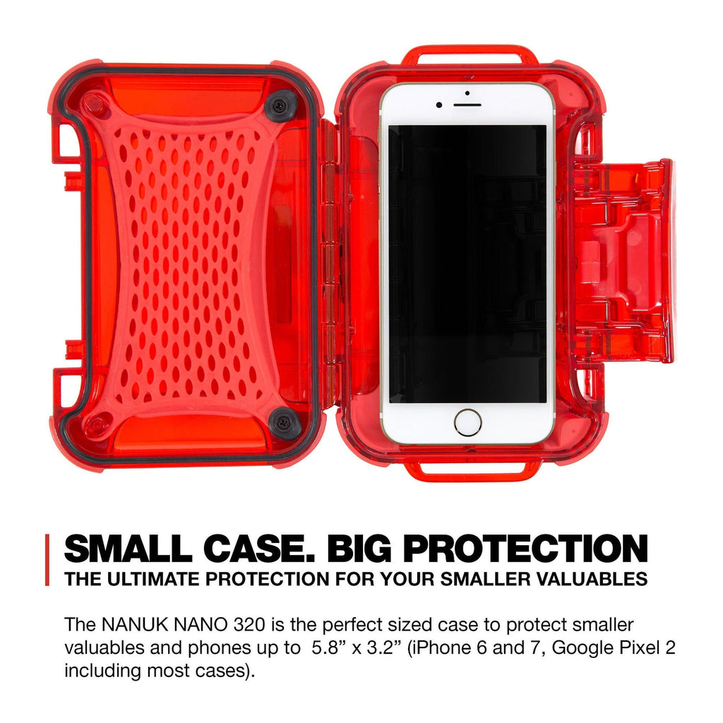 NANUK 320 Nano Series Medium Waterproof Polycarbonate Hard Case (Red)