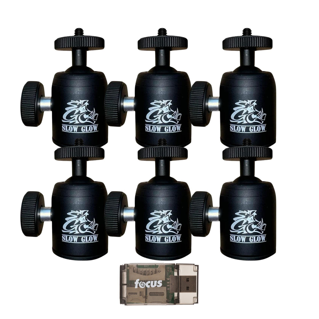 Slow Glow Maverick Infinity Camera Tree Mount (6-Pack) Bundle with Card Reader