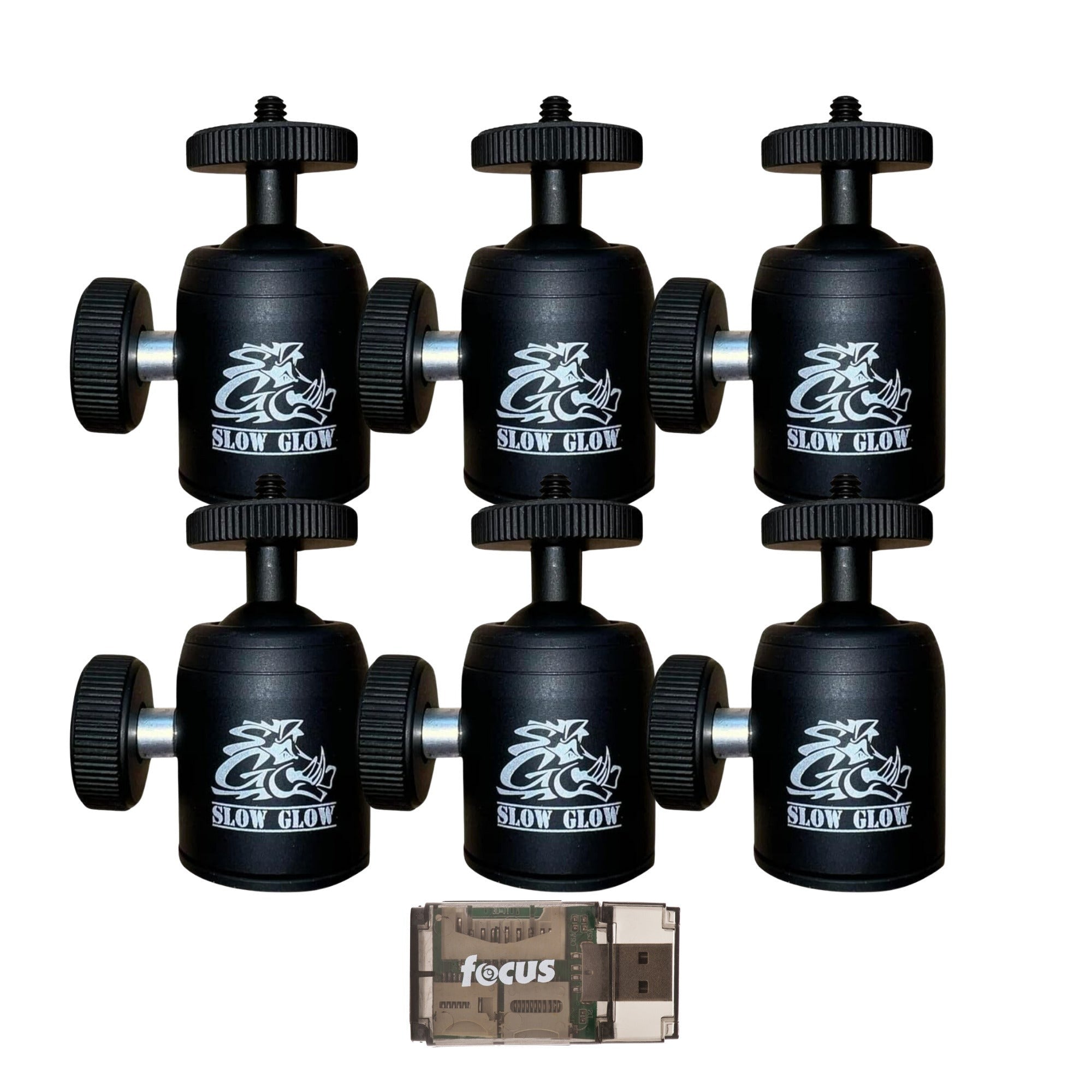 Slow Glow Maverick Infinity Camera Tree Mount (6-Pack) Bundle with Card Reader