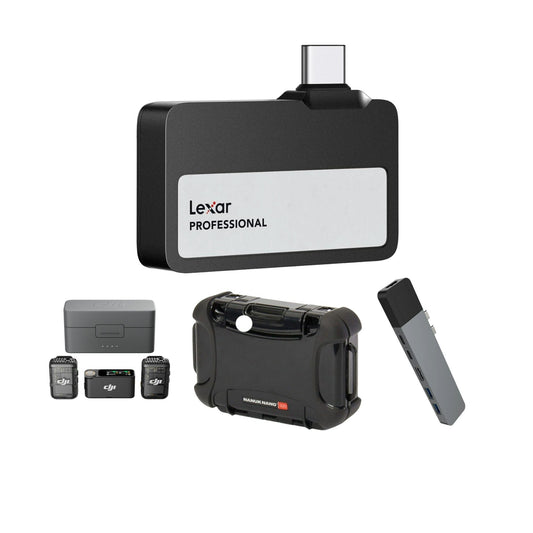 Lexar 1TB Professional Go USB 3.2 Gen 2 Type-C Portable SSD w/ DJI Mic 2 Bundle