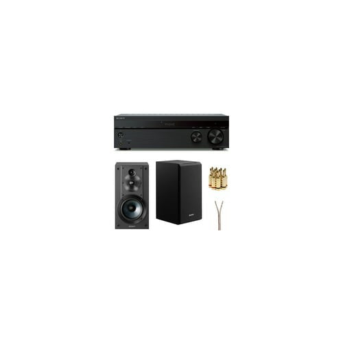 Sony 2 Channel Stereo Receiver with Sony 3-Way 3-Driver Speaker System Bundle