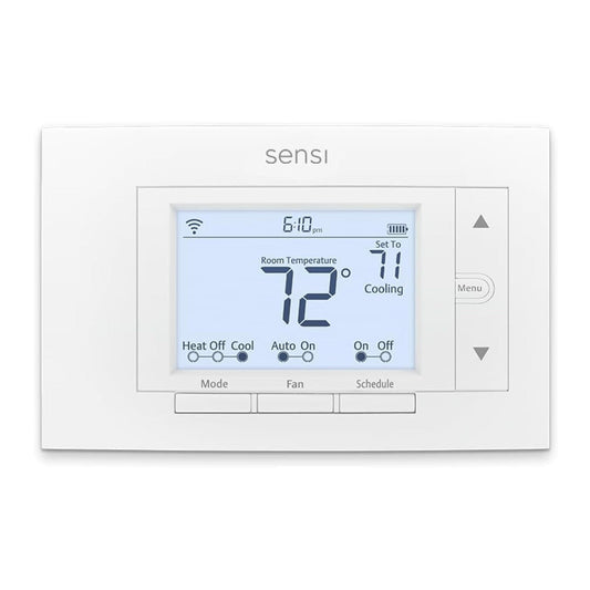 Sensi ST55 Smart Wi-Fi Thermostat - Easy DIY, Works with Alexa (White)