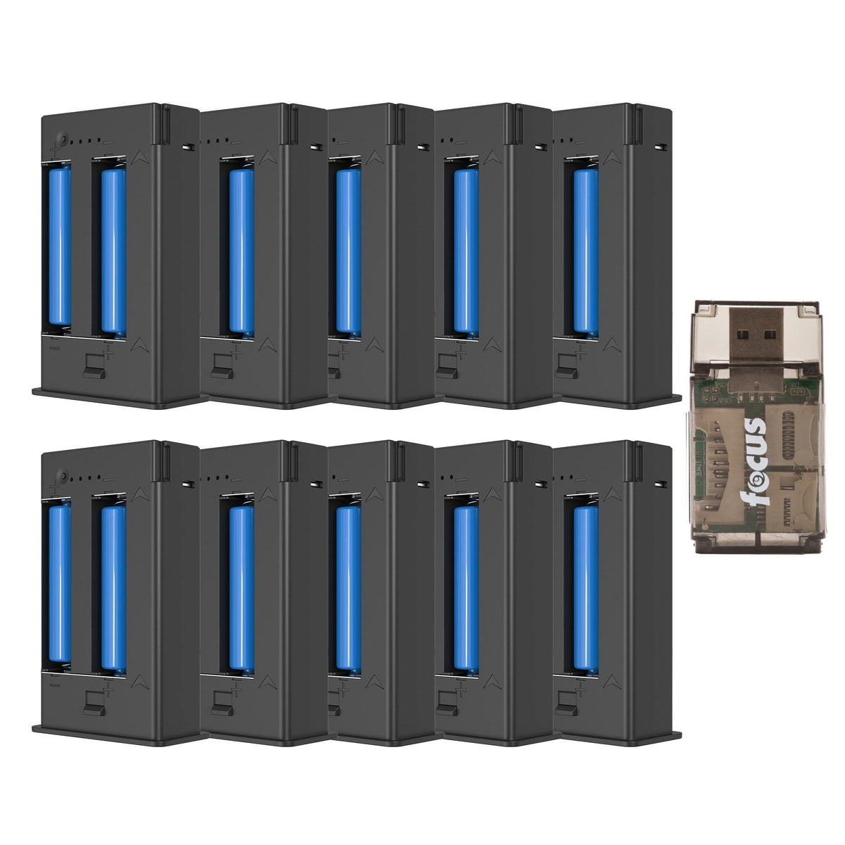 Yellowstone Y2 Power Charging Accessory (10 Pack) Bundle with Card Reader
