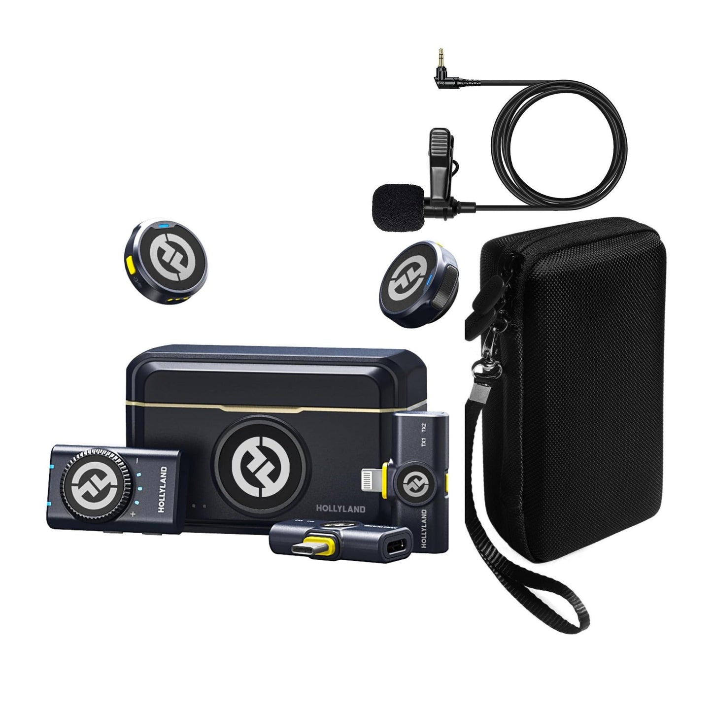 Hollyland LARK M2 DUO 2-Person Wireless Combo Microphone System Bundle