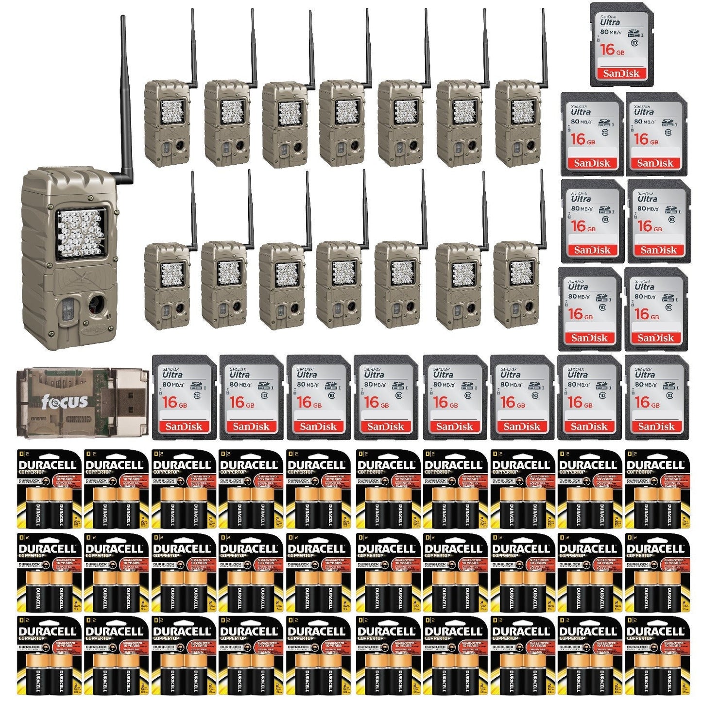 Cuddeback 20MP G Powerhouse Black Flash CuddeLink Trail Cam & Accessories (15x)
