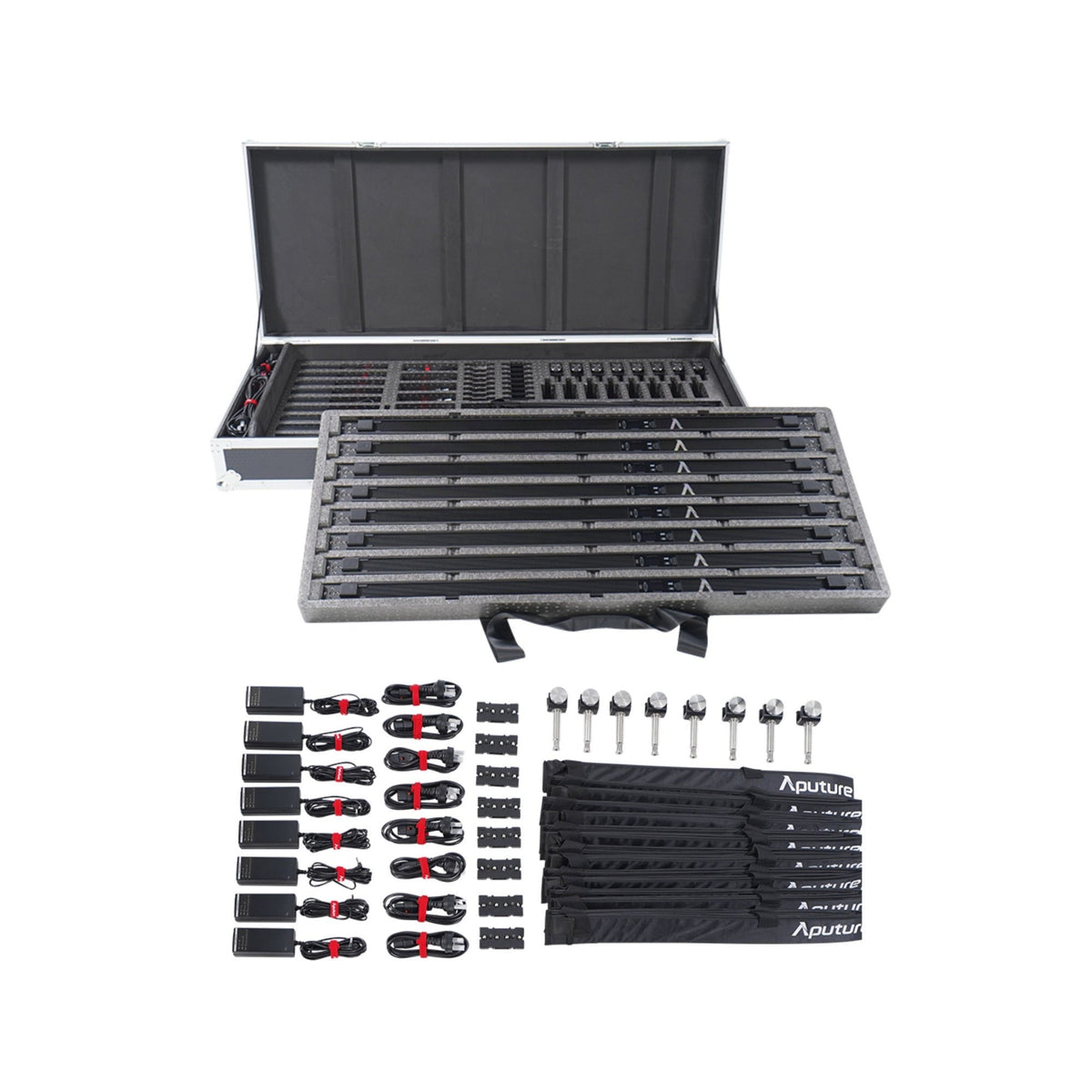Aputure INFINIBAR PB12 RGBWW LED Pixel Bar 8-Light Kit with Sturdy Flight Case and Accessories