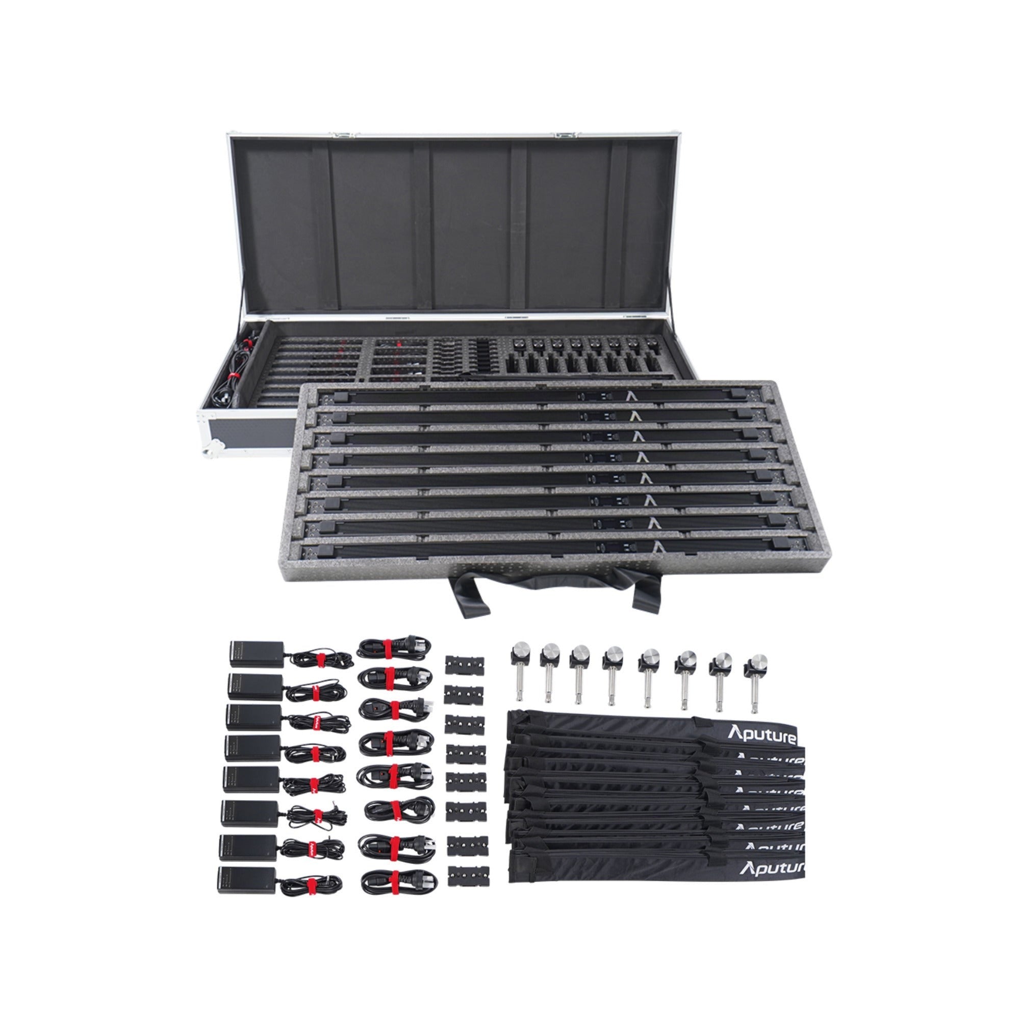 Aputure INFINIBAR PB12 RGBWW LED Pixel Bar 8-Light Kit with Sturdy Flight Case and Accessories