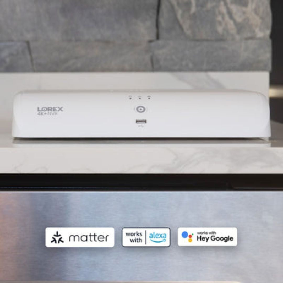 Lorex 4K Fusion 2TB Wired NVR System with Four 4K IP UHD Dome Camera with Color Night Vision (White)