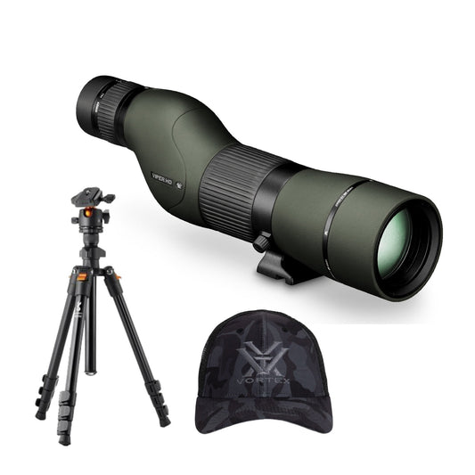 Vortex Viper HD 15-45x65 Spotting Scope (Straight) with Tripod and Hat