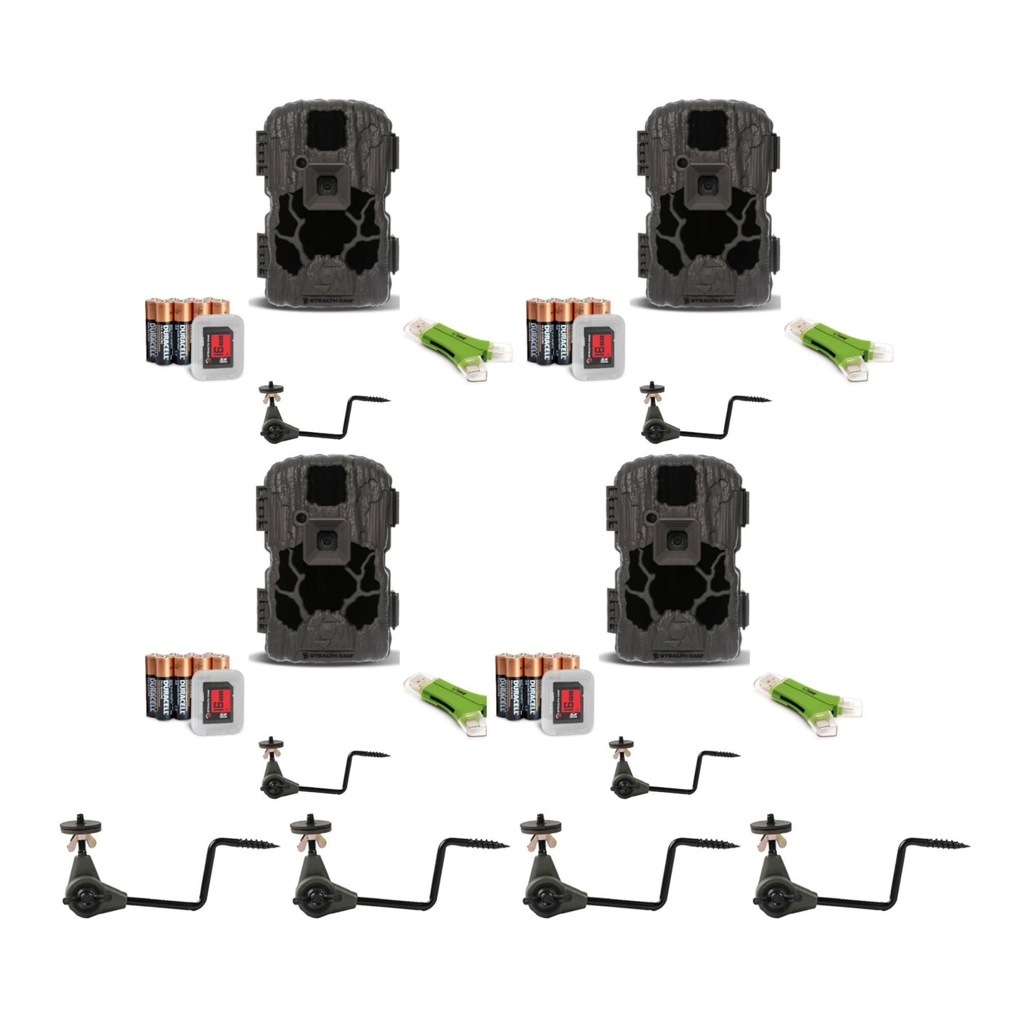 Stealth Cam PXV26 26MP Camera with Trail Camera Holder (4-Pack)