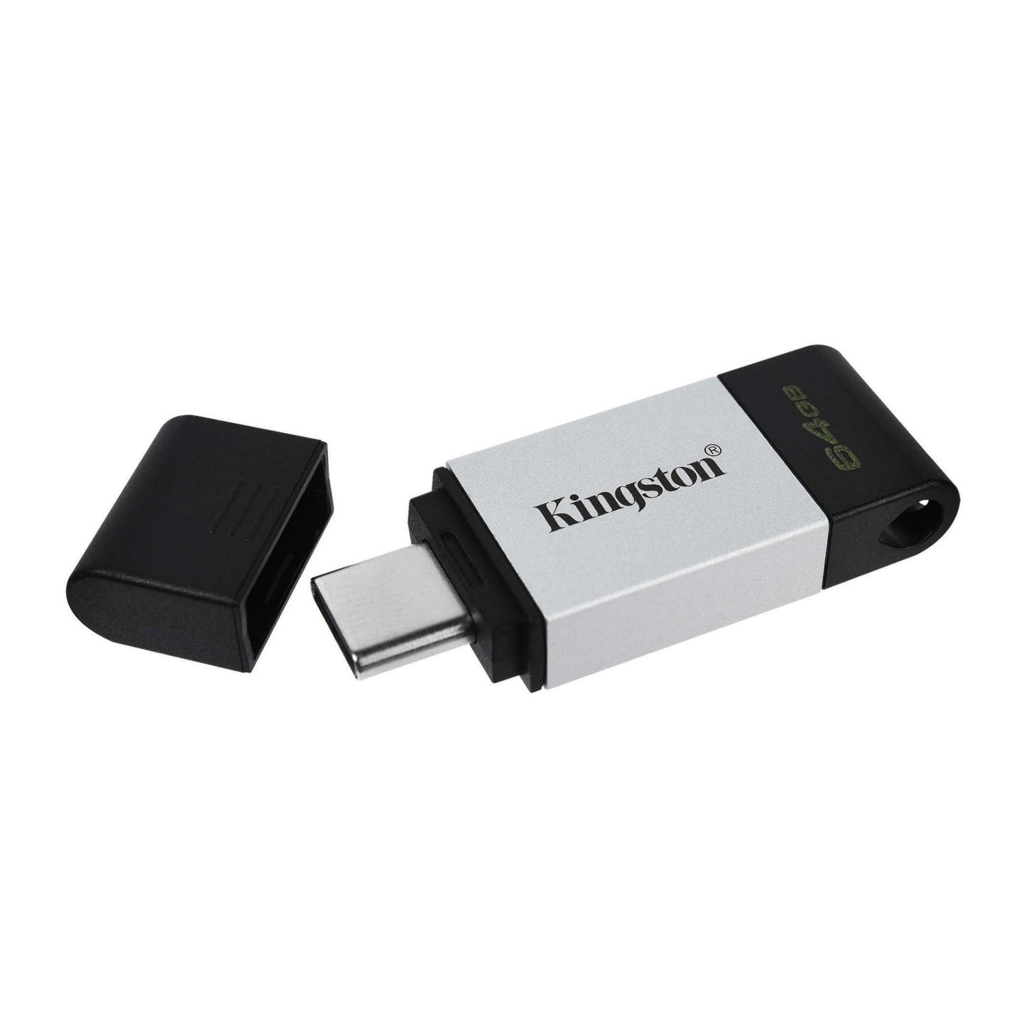 Kingston DataTraveler80 USB 3.2 Gen 1 Type-C Flash Drive, Up to 200MB/s Read (64GB, Metal)
