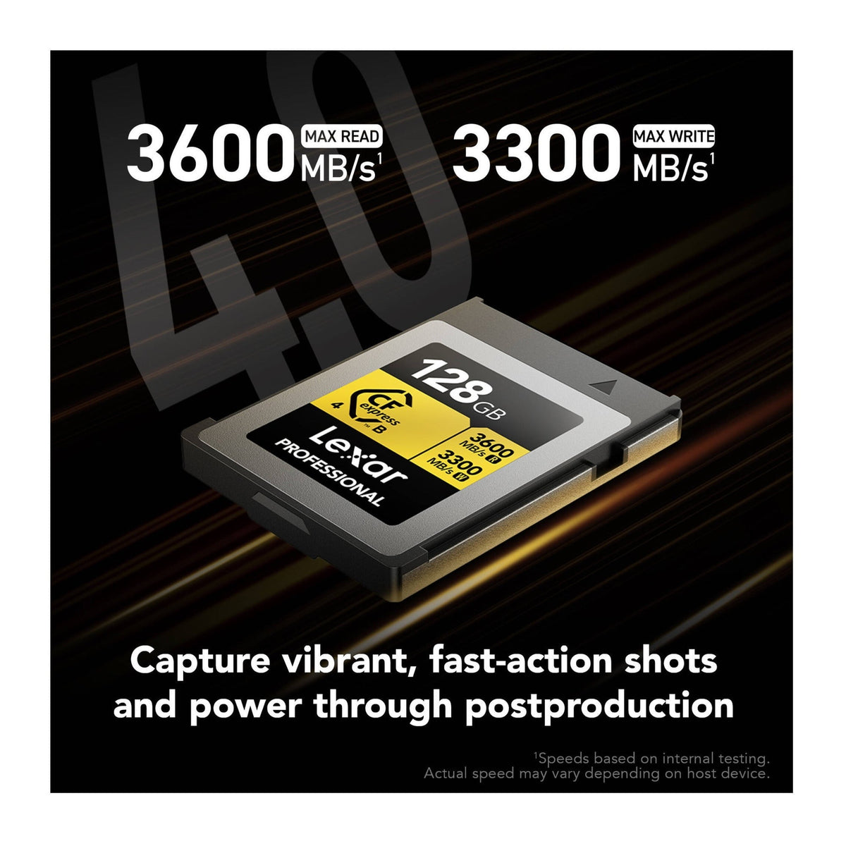 Lexar 128GB Professional GOLD CFexpress 4.0 Type B Memory Card