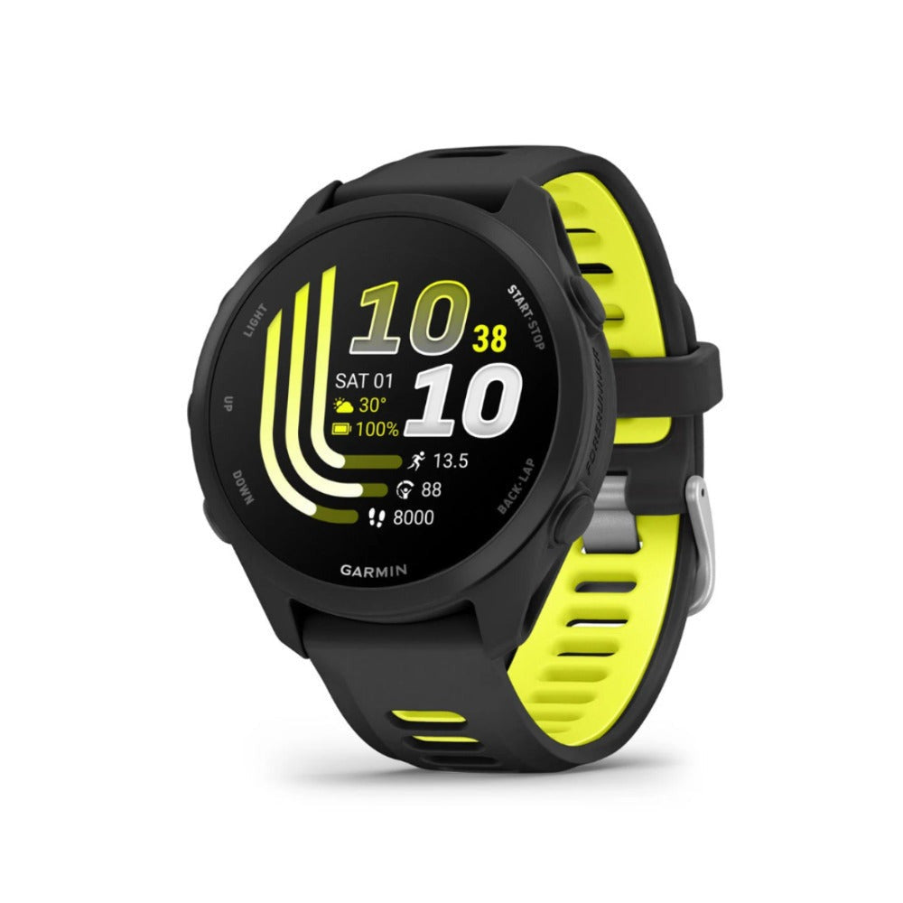Garmin Forerunner 170 GPS Running Smartwatch with AMOLED Display (Black/Yellow)