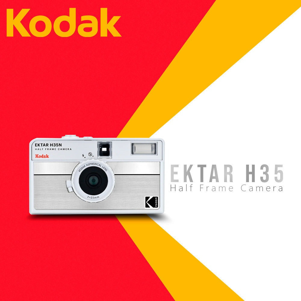 Kodak Ektar H35N 35mm Half Frame Film Camera with Star Filter (Striped Silver) Bundle