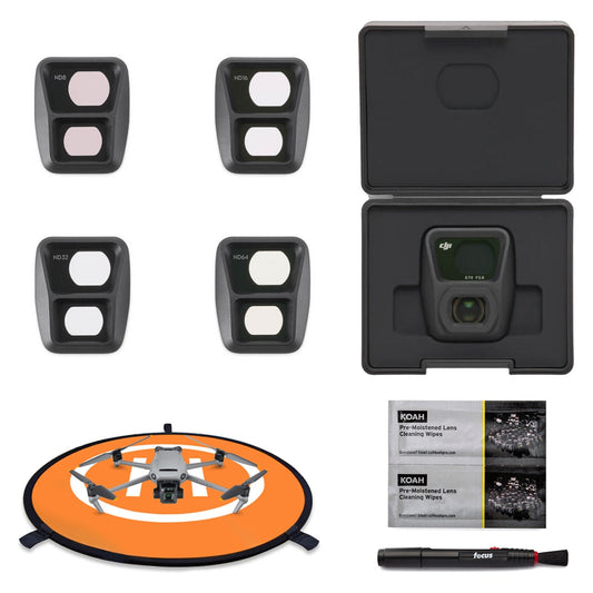 DJI Air 3 ND Filters Set with DJI Wide-Angle Lens for Air 3 and Drone Accessory Bundle