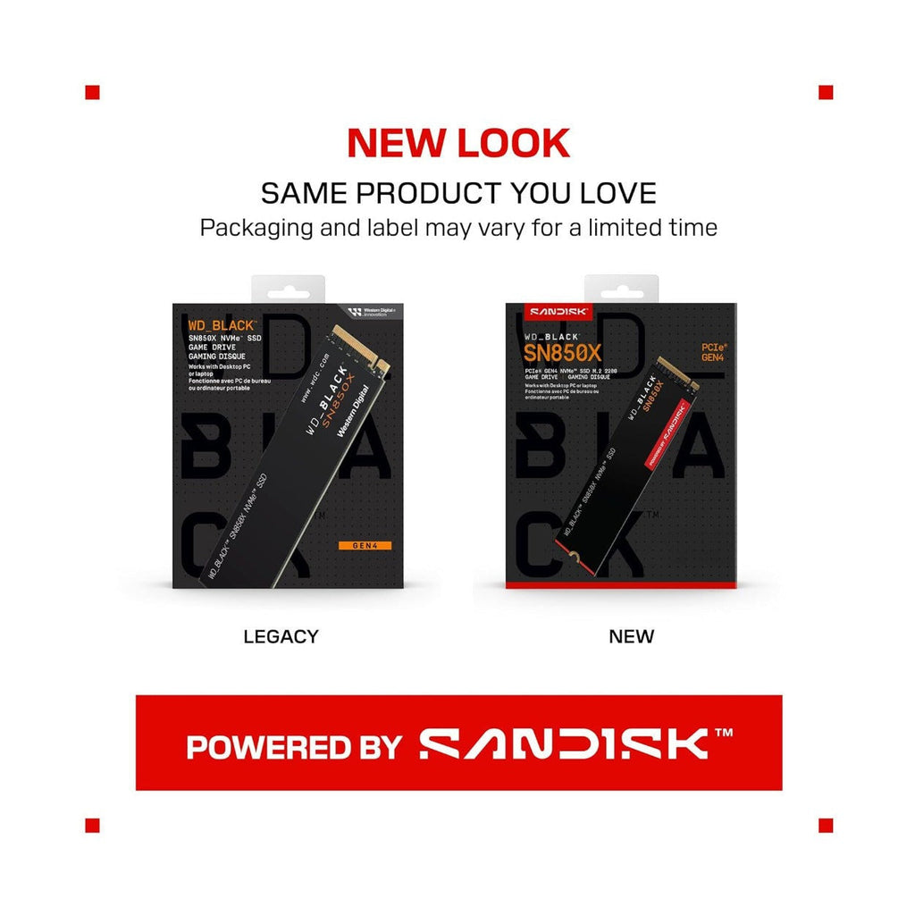 Western Digital SanDisk WD_BLACK 4TB SN850X NVMe Internal Gaming SSD (Gen4 PCIe, M.2 2280)