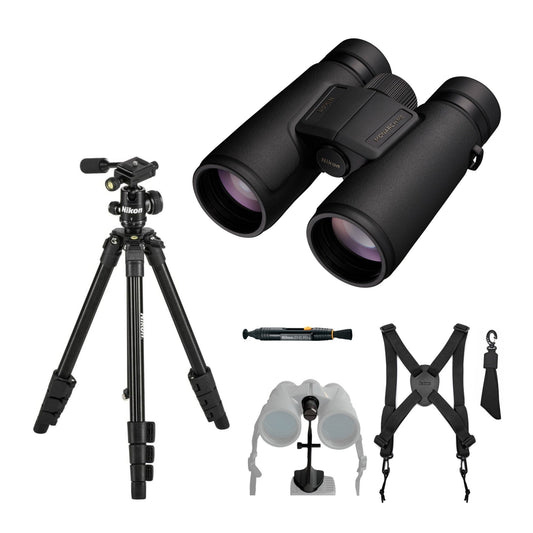 Nikon Monarch M5 8x42 Binoculars with Aluminum Tripod (with adapter) Bundle