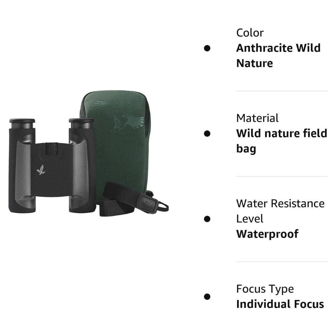 Swarovski 10x25 CL Pocket Binoculars (Anthracite, Wild Nature Field Bag)