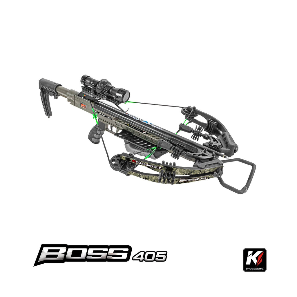 Killer Instinct BOSS 405 Crossbow Package Bundle with Dead Silent Crank LD Sled