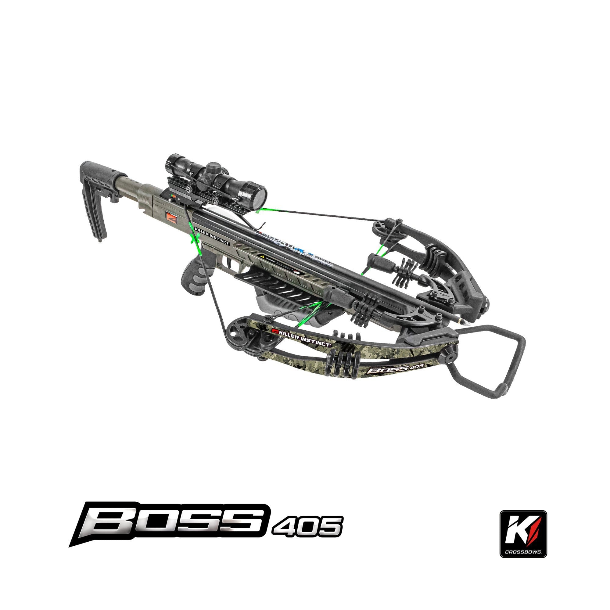 Killer Instinct BOSS 405 Crossbow Package Bundle with Dead Silent Crank LD Sled