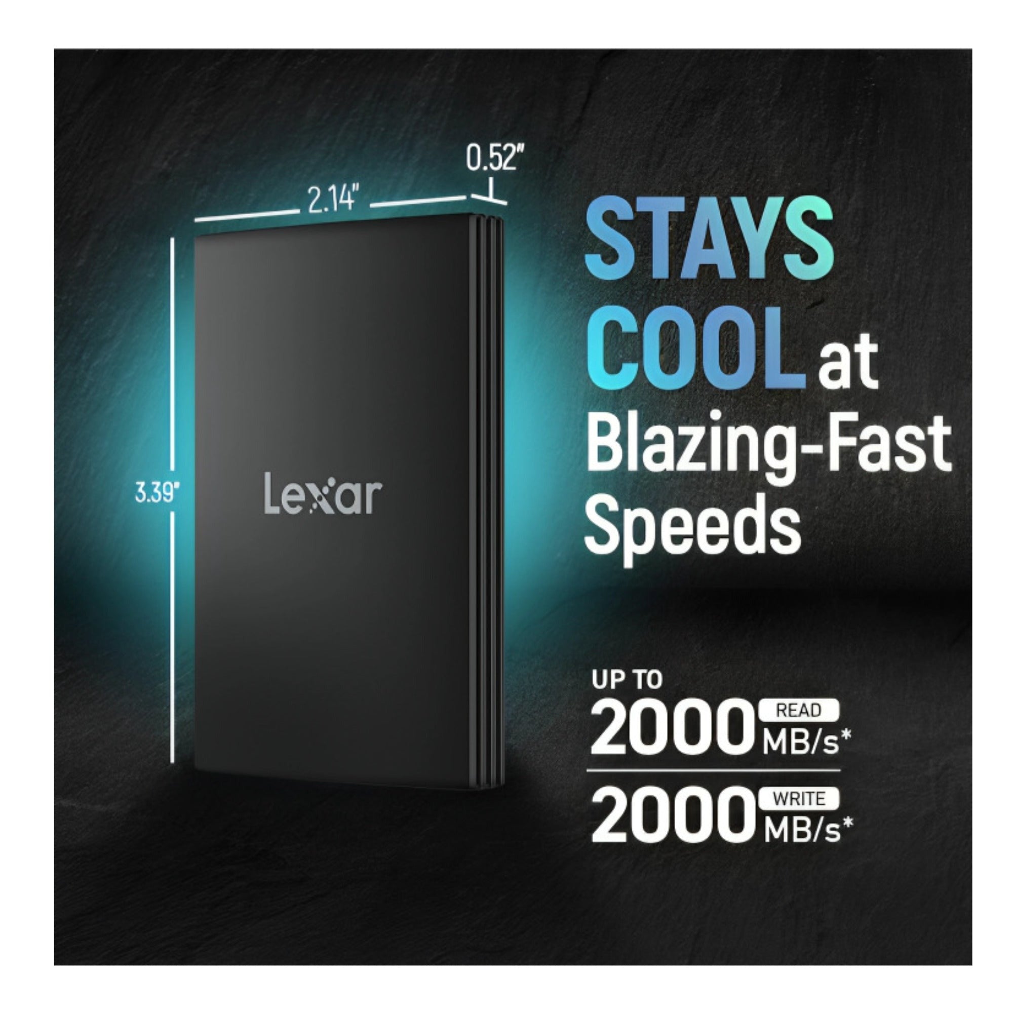 Lexar ARMOR 700 1TB USB 3.2 Gen 2x2 Portable SSD with IP66 Protection (Black)