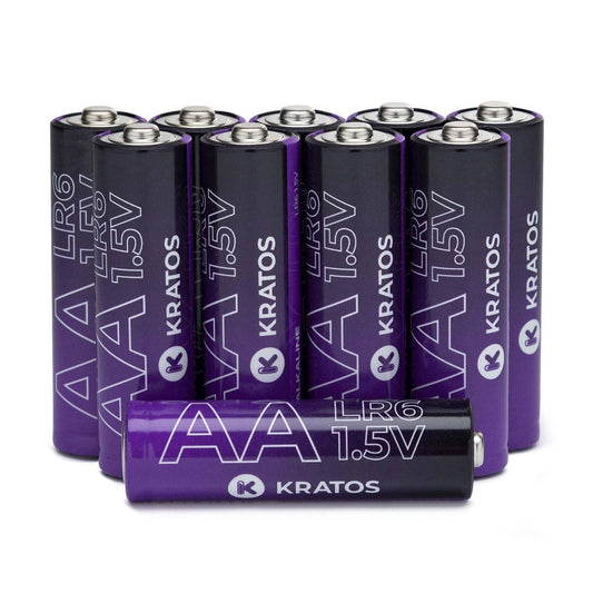 Kratos Power High-Performance Ultra Alkaline AA Batteries (10-Pack)
